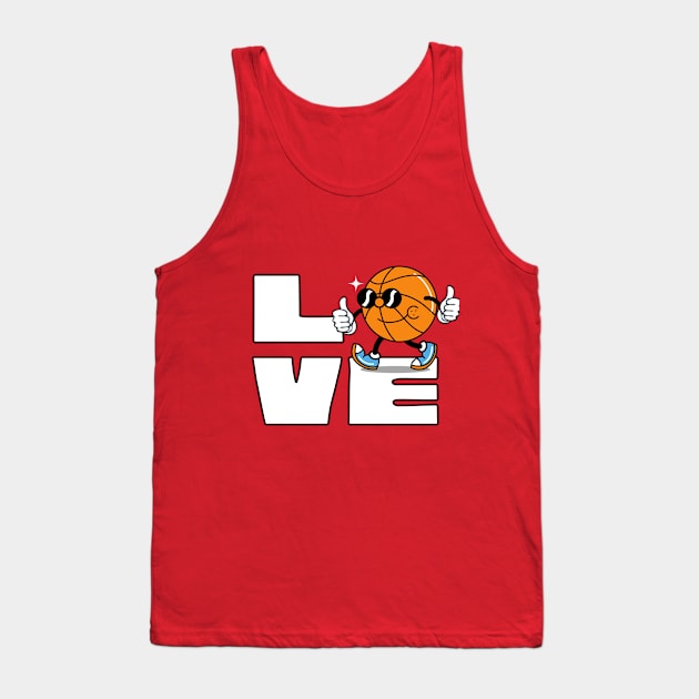 Love Basketball Shirt, Unisex Basketball shirt, Cute Basketball Tshirts, Gift shirt for basketball lover, Cute basketball mascot shirt Tank Top by GuavanaboyMerch